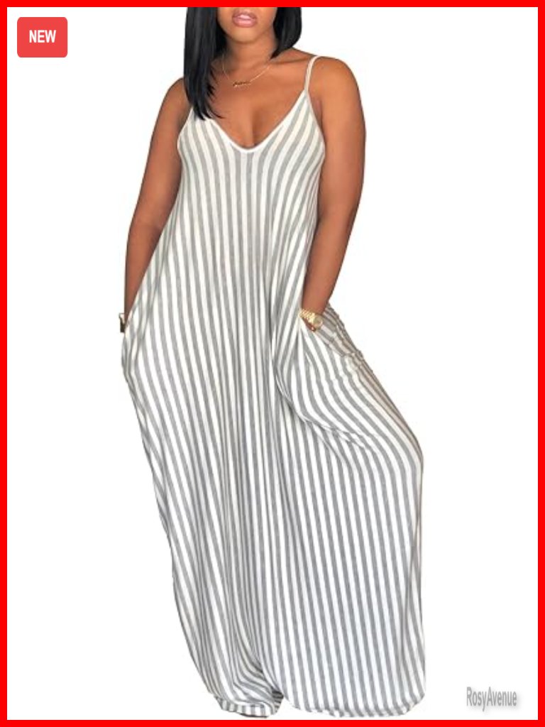 Women's Casual Summer Floral Maxi Dress Sleeveless Plus Size Sundress Long